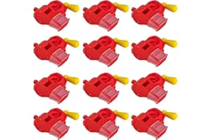 MISUYACO 12 Pack Sport Whistles with Lanyar for Coaches, Referees and Officials, Loud Crisp Sound
