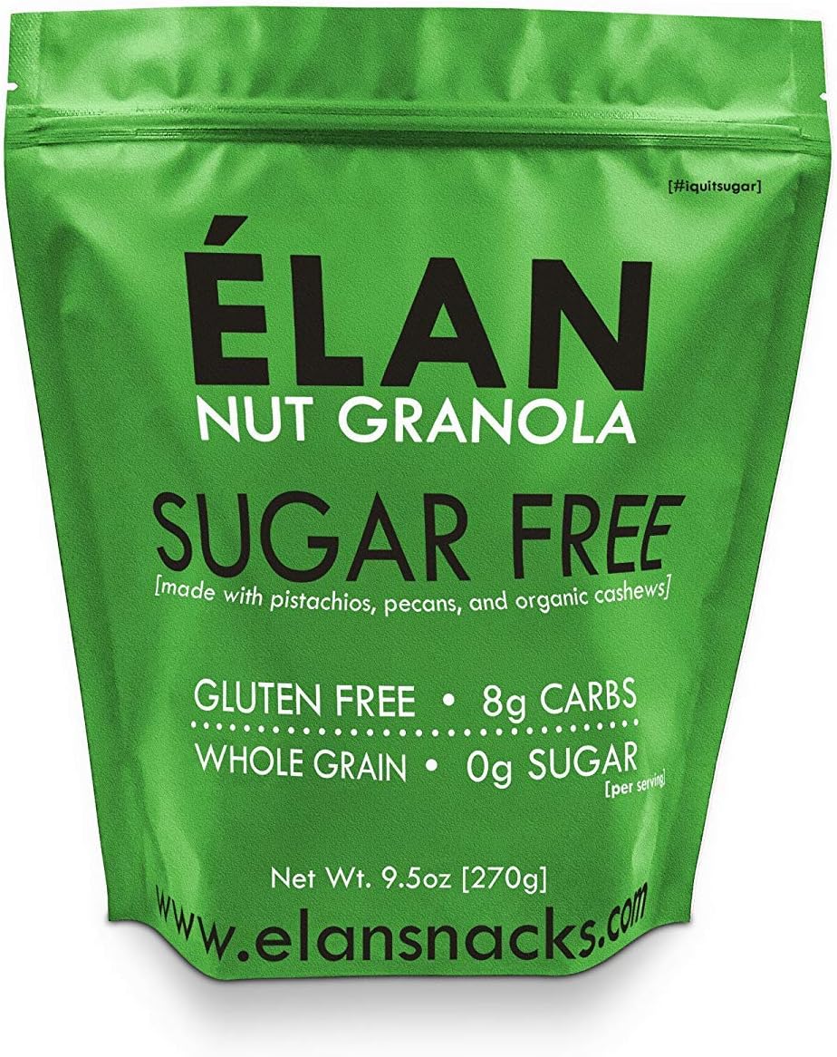 Granola Bakery - Cinnamon Pistachio Low Carb Muesli Granola - 4g Net Carb, 10.6Oz Bag - Sugar Free Keto Oatmeal Cereal, Gluten Free, Diabetic Friendly