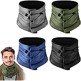 Shihanee 4 Pcs Winter Neck Warmer for Men Fleece Lined Neck Gaiters Soft Winter Scarf for Cold Weather Outdoor Sports Ski