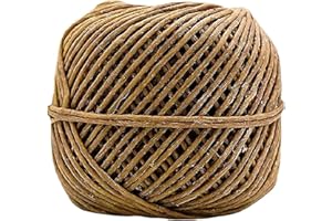 ZIOSXIN 200FT 100% Organic Hemp Wick,Hemp Wick Well Coated Natural Beeswax for Your Hemp Wick Lighter