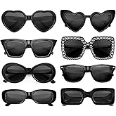 Pibupibu 8 Pack Mixed Styles Trendy Sunglasses for Women/Men Party Favors Sungasses Costume Accessories Eyewear Set