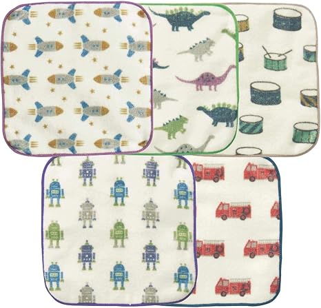 Amazon Co Jp ベルメゾン タオルハンカチ ミニミニ 5柄 セット 通学 男の子 おもちゃ ホーム キッチン