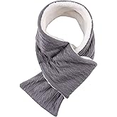 OMUKY Unisex Winter Knit Warm Scarves Thick Fleece Scarf Cold Weather Soft Neck Warmer for Women Men