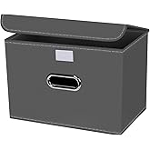 SEVENDOME 1-Pack Large Collapsible Storage Bins with Lids,Fabric Storage Cubes Organizer for Shelves,Closet,Nursery,Foldable 