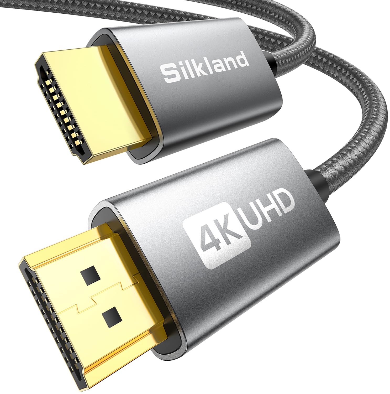 Silkland 4K HDMI Cable 0.5M, Support 4K@60Hz, ARC, HDR, 3D, Ethernet, Ultra High Speed HDMI Cable, Compatible with TV, Blu-Ray, PS4/5, Xbox, Projector, Soundbar, Sky, PC, Laptop