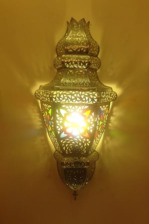 Orientalische Wandlampe Burg Marrakesch Silber Amazon De
