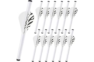 KEAUP 12 Packs Arrow Fletching with 2 Inch Arrow Vanes, Shrink Fletch Stretch Arrow Wraps Universal Fit for Arrows and Bolts, DIY Archery Fletching Tool