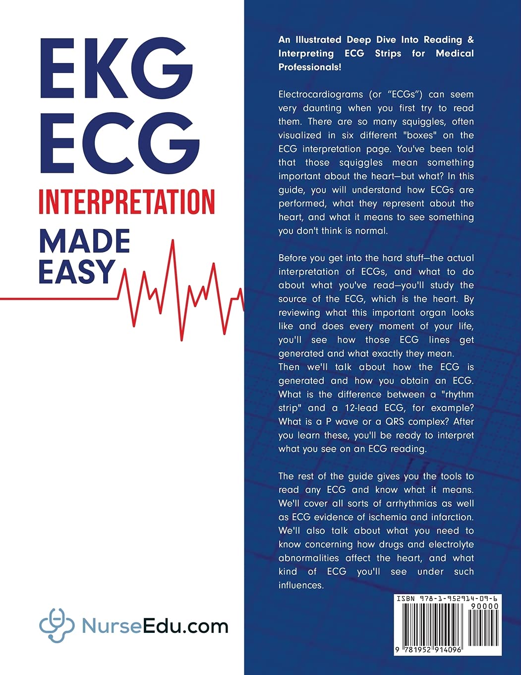 Mua EKG | ECG Interpretation Made Easy: An Illustrated Study Guide For ...