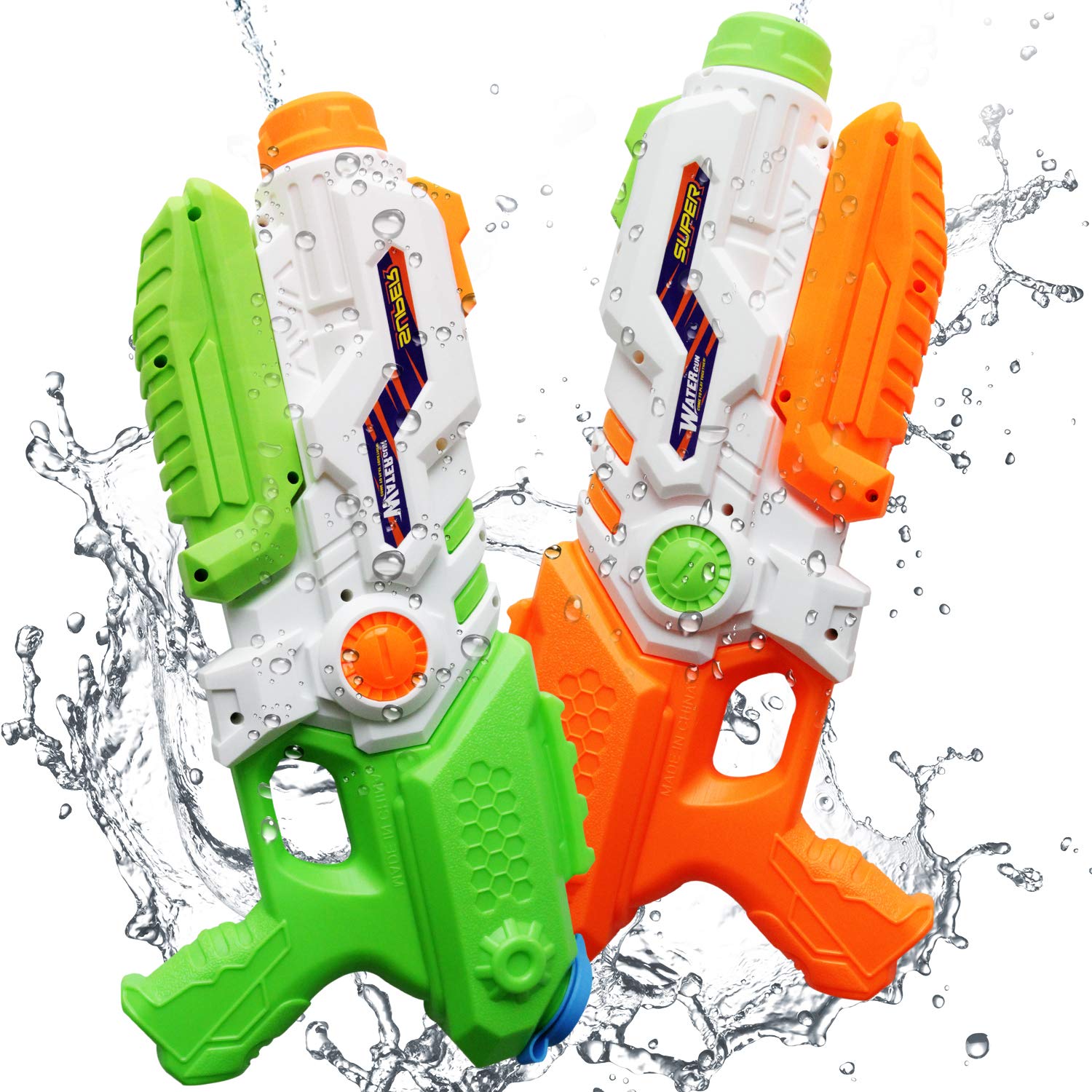Buy ToyerBee Water Gun, 2 Pack Squirt Guns for Kids, 1200CC High Capacity& 35 Feet Long Shooting