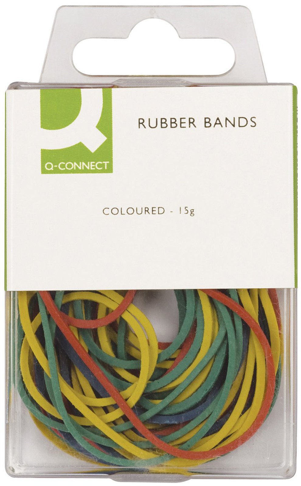 Q-Connect Coloured KF02032 Elastic Bands Assorted 15 g