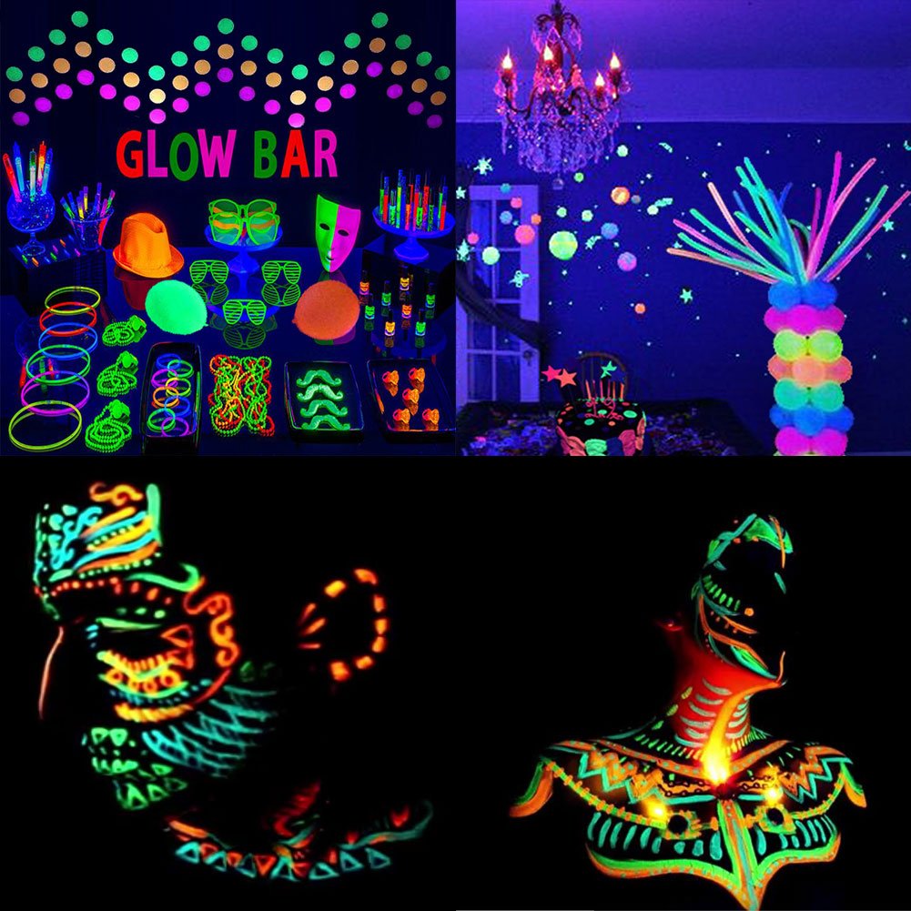 Black Lights Musical Instruments Stage Studio WOWTOU 395nm 18x3W UV 