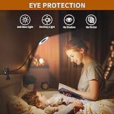 iZELL LED Desk Lamp with USB Adapter 3 Color Modes 10 Brightness 40cm Arm view 4