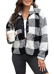 Yanekop Womens Fleece Jacket Fuzzy Long Sleeve