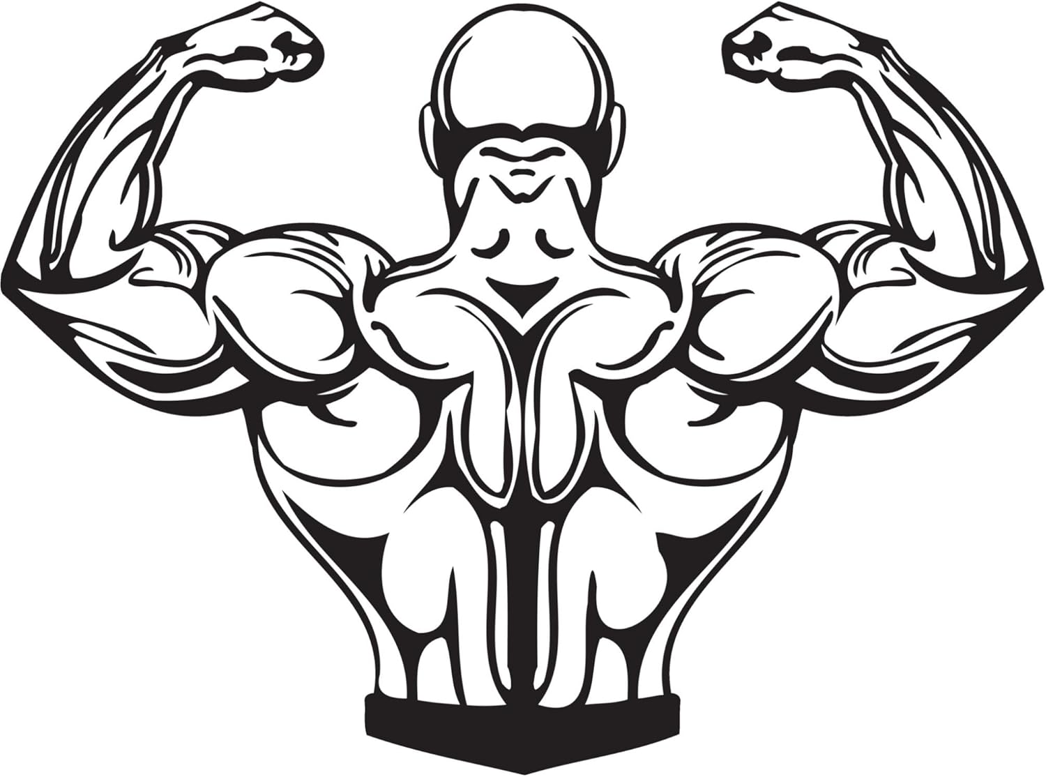 pics Flexing Muscle Man Drawing https www amazon ca muscular flexing builder weight sticker dp b00k644yfc
