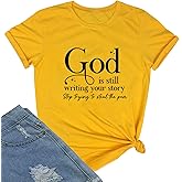 LOOKFACE Womens God is Still T Shirt Comfy Tops Graphic Tees