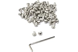 iExcell 100 Pcs M3 x 4 Stainless Steel 304 Hex Socket Button Head Cap Screws Bolts Kit, Thread Pitch 0.5 mm
