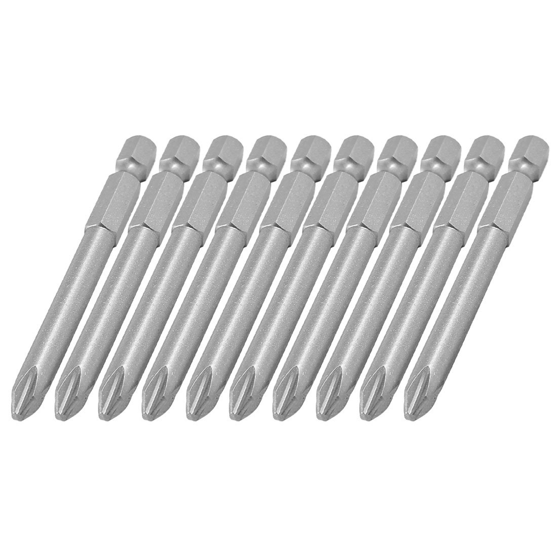 Sourcingmap Magnetic 75mm Long PH2 6mm Phillips Driver Screwdriver Bits 10 Pcs