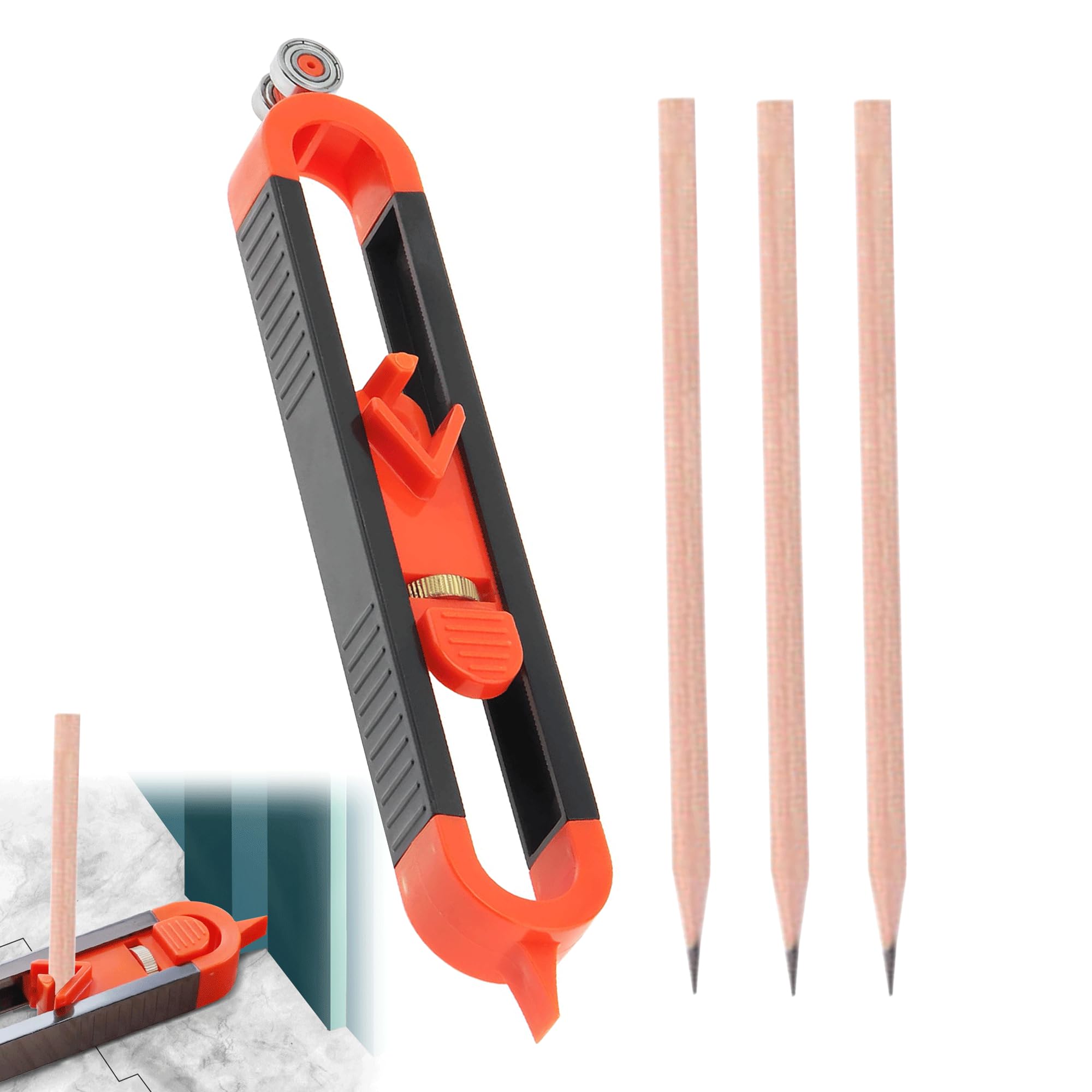 4PCS Scribing Tool Adjustable Contour Gauge MultifunctionProfile Gauge Tool Ensure Accuracy for Home Improvement and Professional Workers for Lnstall Tile Lay Laminate Cut Carpet Check Dimensions