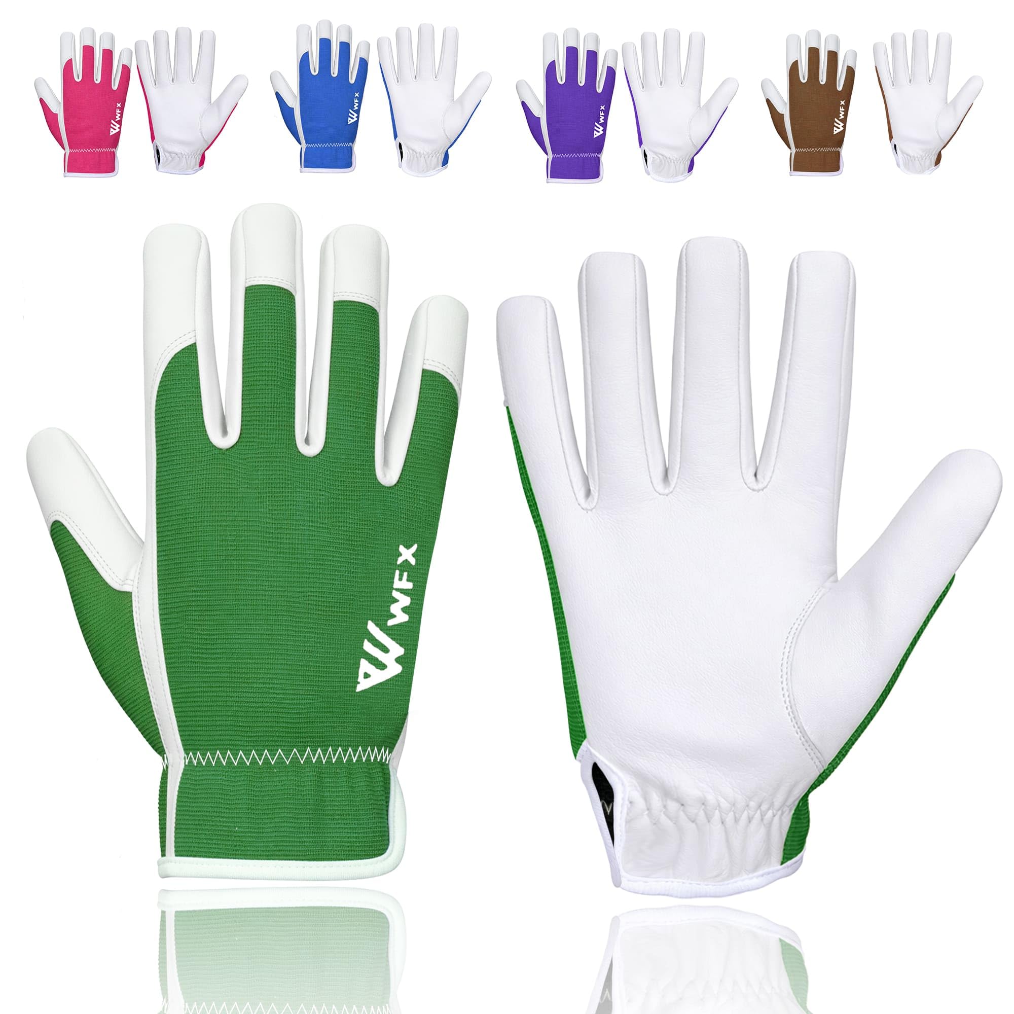 WFX Gardening Gloves for Women and Men, Heavy Duty Thorn Proof Garden Gloves with Strong Grip, Breathable Premium Quality Rigger Safety Working Gloves for Pruning, Weeding & Yard Work (Green, Small) — image 1