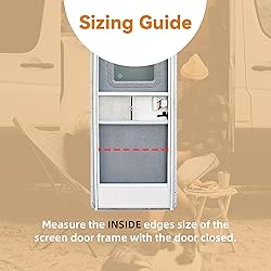 RVZONE RV Screen Door Protector Adjusts from