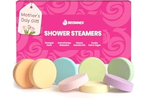 SEONNIX Shower Steamers Aromatherapy, 8 Pack Shower Bombs Relaxation Birthday Gifts for Women, Mother's Day Gifts for Her, Stress Relief & Self Care, Natural Fragrance Essential Oils Spa Gifts