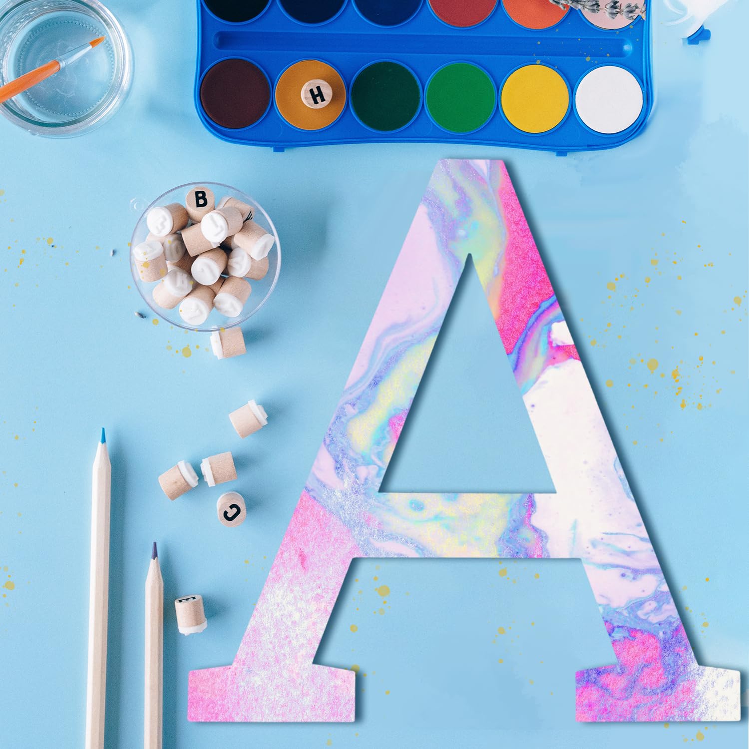 Wooden Letters for Wall Decor 12 Inch Large Wooden Letter J for Crafts Unfinished Blank Alphabet Wood Letters DIY Paint Home Party Wedding Decorations