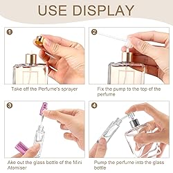 Domensi 30 Pcs 10 ml Empty Glass Perfume Bottles