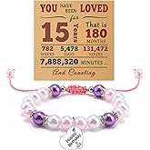 Gfhzdmf Happy Birthday Gifts for Her Beaded Bracelet Unique Gift for Friends Daughter Mom Sister Her Niece Best Presents Funny 2010 Birthday Gift Ideas Jewelry Bracelet with Card