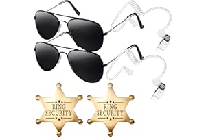 YOTNUS Ring Bearer Gifts: Security Wedding Sun Glasses, Badge and EarPiece Cosplay for Proposal
