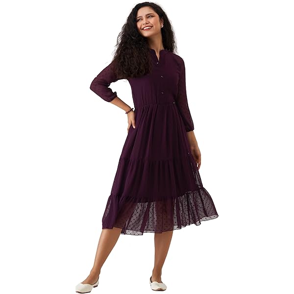 むらさき⭐︎kastane velour bell sleeve dress Cassandra Bell Sleeve Maxi Dress - Large/3XL/4XL left