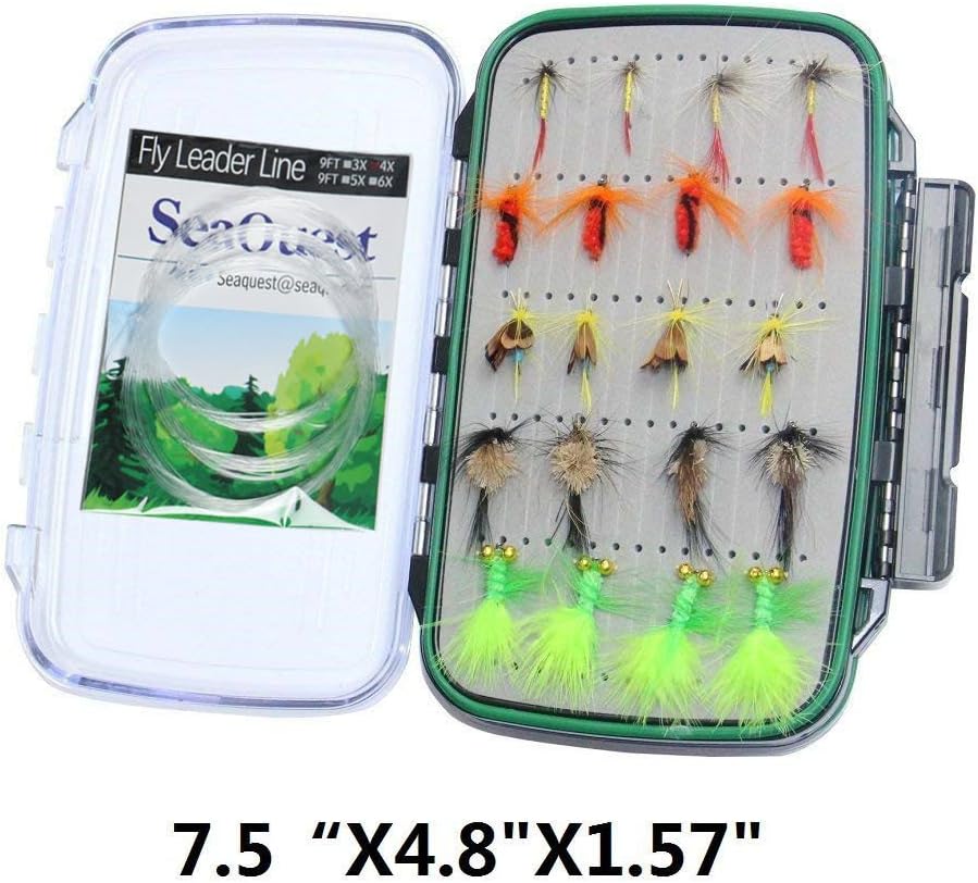 Seaquest Tenkara Rod 12FT Carbon Fiber Tenkara Rod Tenkara Line Tenkara Line Winder (20pcs Flies(9))