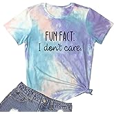 BLACKOO Women Cute T Shirt Fun Fact Graphic Tees