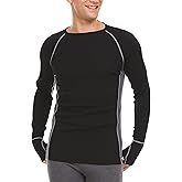 Men's Midweight Base Layer Long Sleeve Shirt - 85% Merino Wool - Moisture Wicking Crew