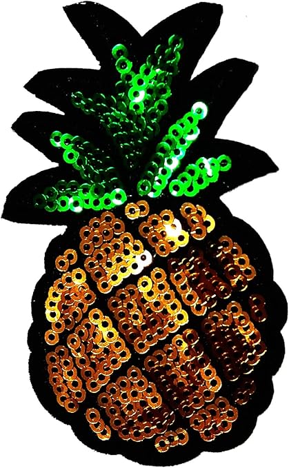 Amazon Com Yellow Pineapple With Hawaiian Fruit Diamond Spinning Along The Beach Lovely Sea Patch Cartoon Kids Symbol Diy Iron On Patch Iron On Designer Patch Used For Gifts Crafts Jeans Clothing Fabric amazon com