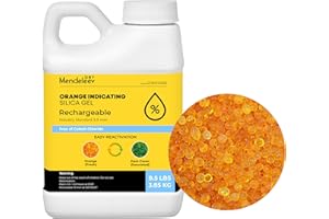 8.5 LB (3.85 kg) Orange Silica Desiccant Beads - Indicating Silica Gel Beads Drying Silica Beads Reusable Silica Gel Desiccan