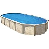 In The Swim 15' x 30' Standard Blue Oval Solar Pool Cover 8 Mil | For Solar Heating Above Ground Pools and Inground Pools