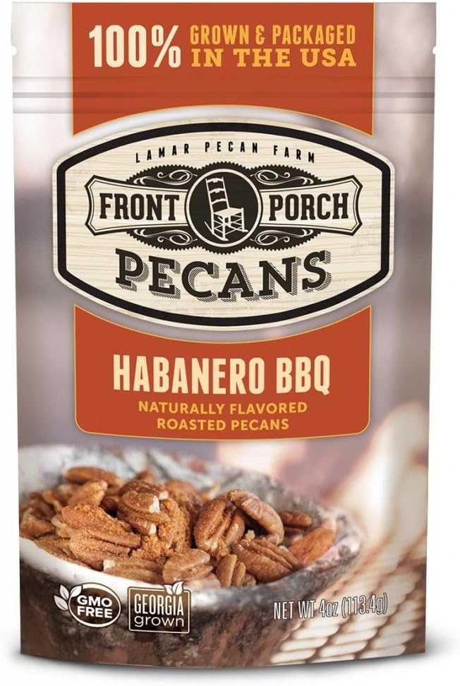 Front Porch Pecans, Habanero BBQ Roasted Pecans, 4 Oz
