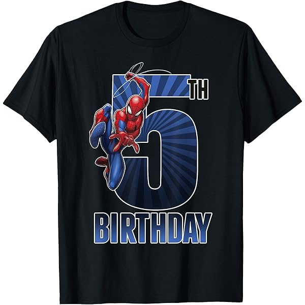 Amazon.com: Marvel Spider-Man Swinging 7th Birthday Graphic T