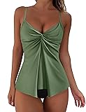 SUUKSESS Women's Tummy Control Tankini Halter