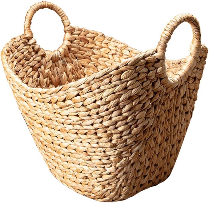 zyl Cesto de Ropa Sucia de ratán, cesto de Ropa Tejido a Mano Color
