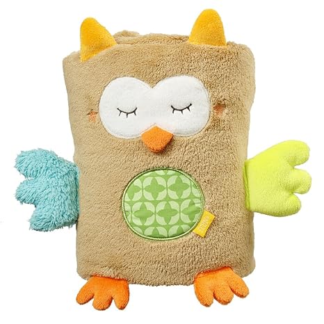 Fehn 071610 Kuscheldecke Eule / Kuschelige Schmusedecke für Babys und Kleinkinder ab 0+ Monaten - zum Kuscheln, als Krabbelun