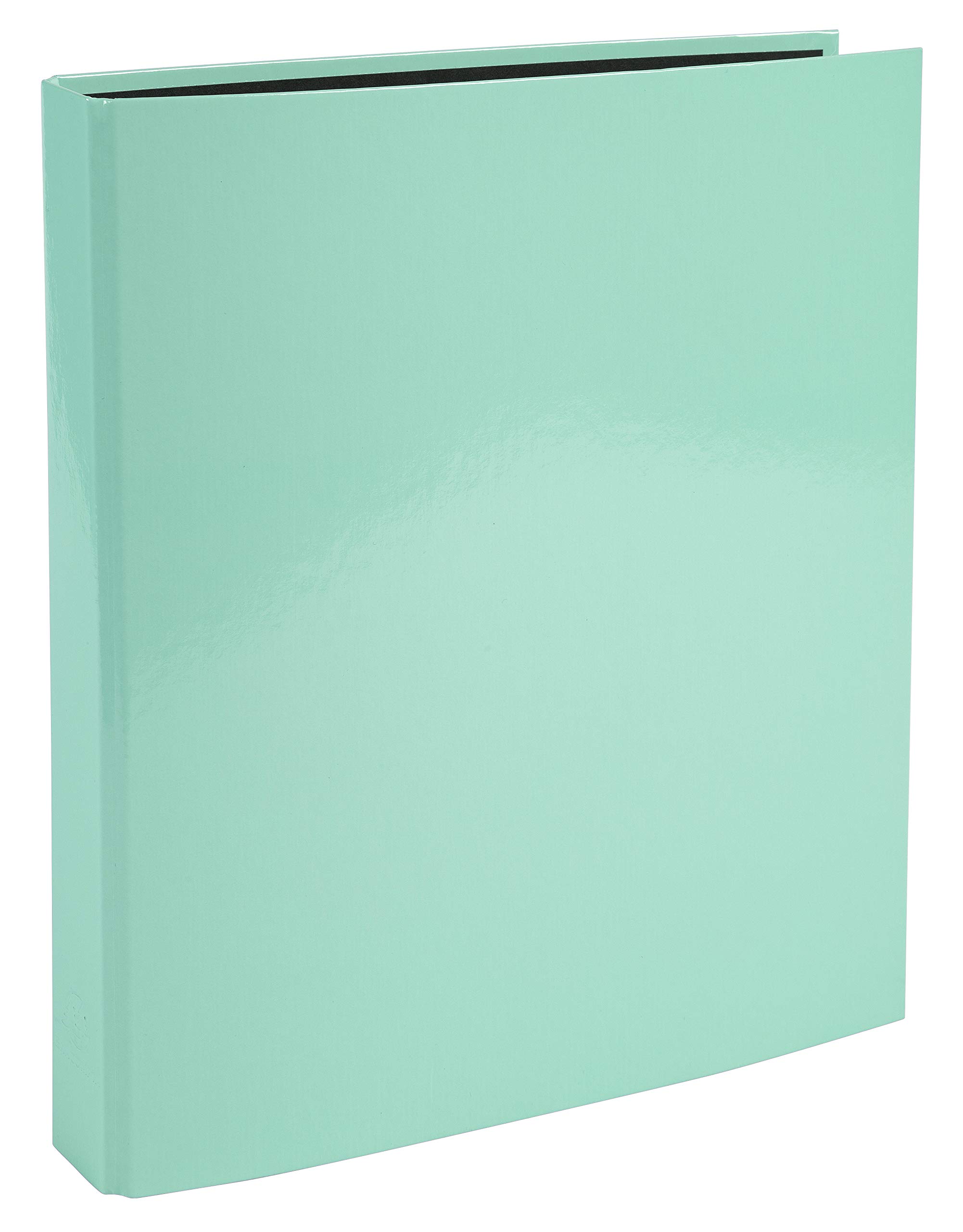 Exacompta - Ref. 51563E - 4 D-ring binder 25 mm - film coated edge and black end - Aquarel - external dimensions 315x270 mm - A4 file format - pastel green colour