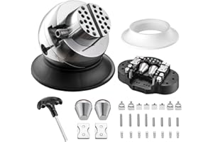 DZQ Ball Vise 3" Engraving Setting Tool 360°Rotation Professional Ball Vise 36PCS Attachment Jewelry Engraving Block Tools Standard Block (Black)