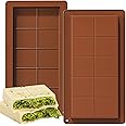 LGQUK Dubai Chocolate Bar Mold Silicone Chocolate Bar Molds, Deep Rectangular, 2 Pack, Large Size for Stuffed Bars (2PCS Deep Size)