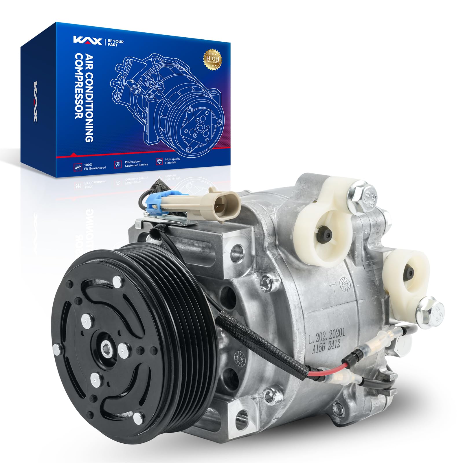 Photo 1 of KAX 98495 AC Compressor fits for 2013-2021 Trax 1.4/1.8L, Encore, 2020-2021 Encore GX, 2013-2020 Sonic 1.4L, Air Conditioning Compressor