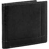 Time Resistance Leather Wallet – Italian Handmade Minimalist Billfold for Cards and Cash – Slim Full-Grain Leather Wallet (Black)