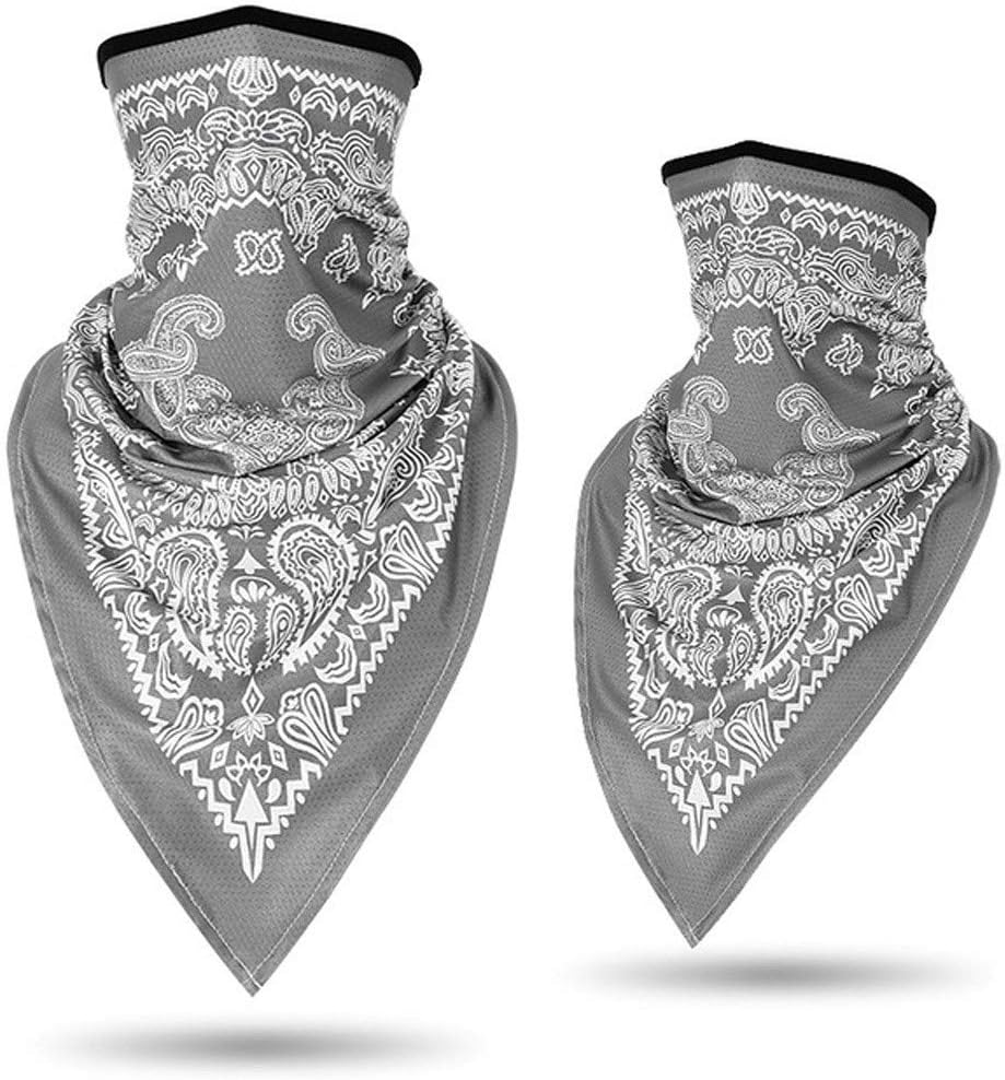 Pack of 2 Multifunctional Headwear Neck Scarf Bandana Balaclava Headband Hairband Tube Neck Face Gaiter Stretch Snood for Sports Yoga Running Cycling Hiking