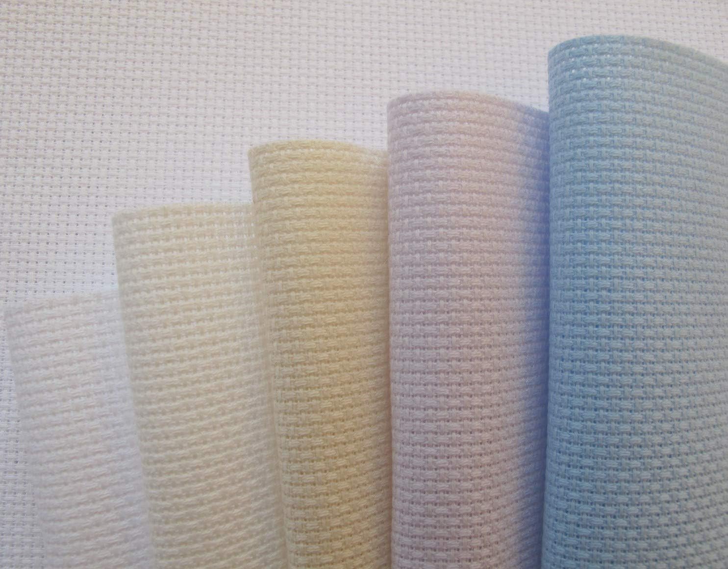 New Mix 10 Pieces of Zweigart 14 Count aida. 6 inches x 5 inches
