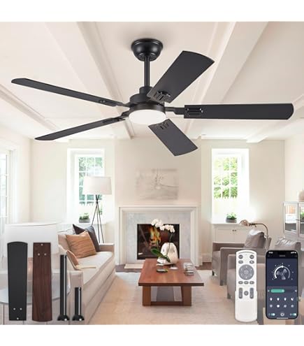 Aspen Smart Ceiling Fan With LED Light And Remote Outdoor/Indoor 56 In - View #2