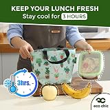 ECO CHIC Lightweight Foldable Insulated Lunch Bag Thistle Purple view 2